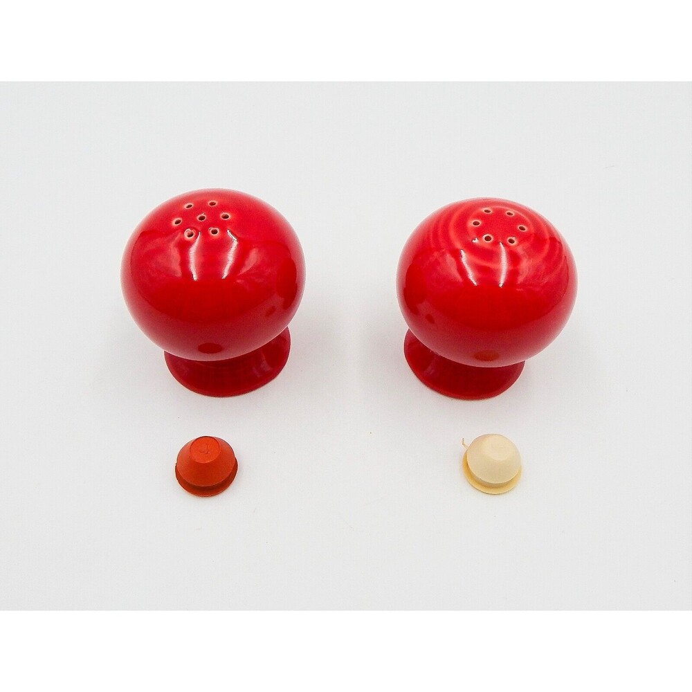Fiesta Ware Paprika Ball Salt and Pepper Shakers 2-5/8 Inch Tall Fiestaware